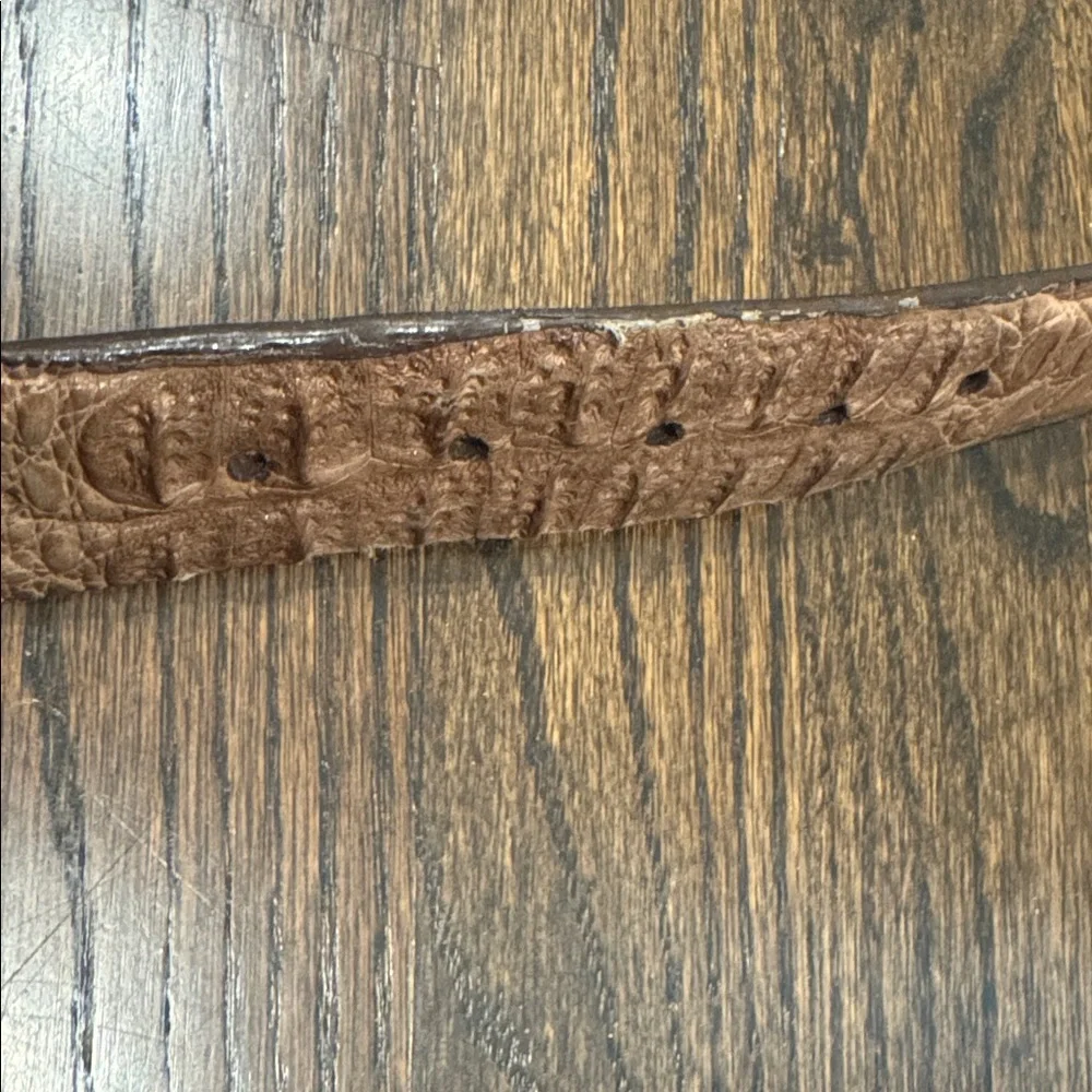 Luchesse Classic Croccodile belt size 44 silver buckle cowboy - Picture 6 of 12